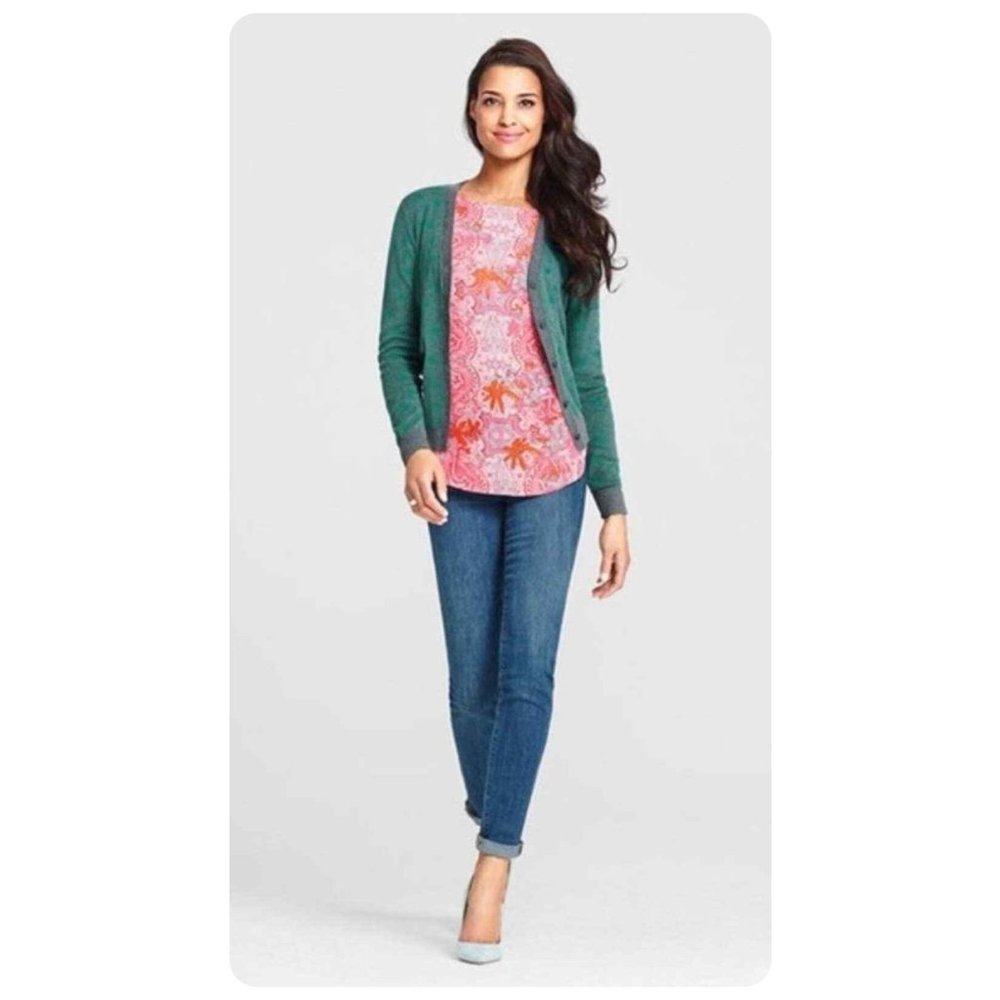 CAbi 127 Jubilee Pink Sleeveless Paisley Lined Tank Top sz L